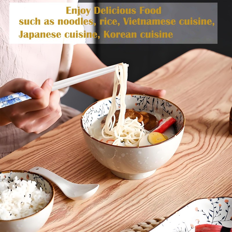 Chopsticks Reusable Ceramic Chopsticks 5 Pairs Porcelain Chopsticks Dishwasher Safe,High-grade