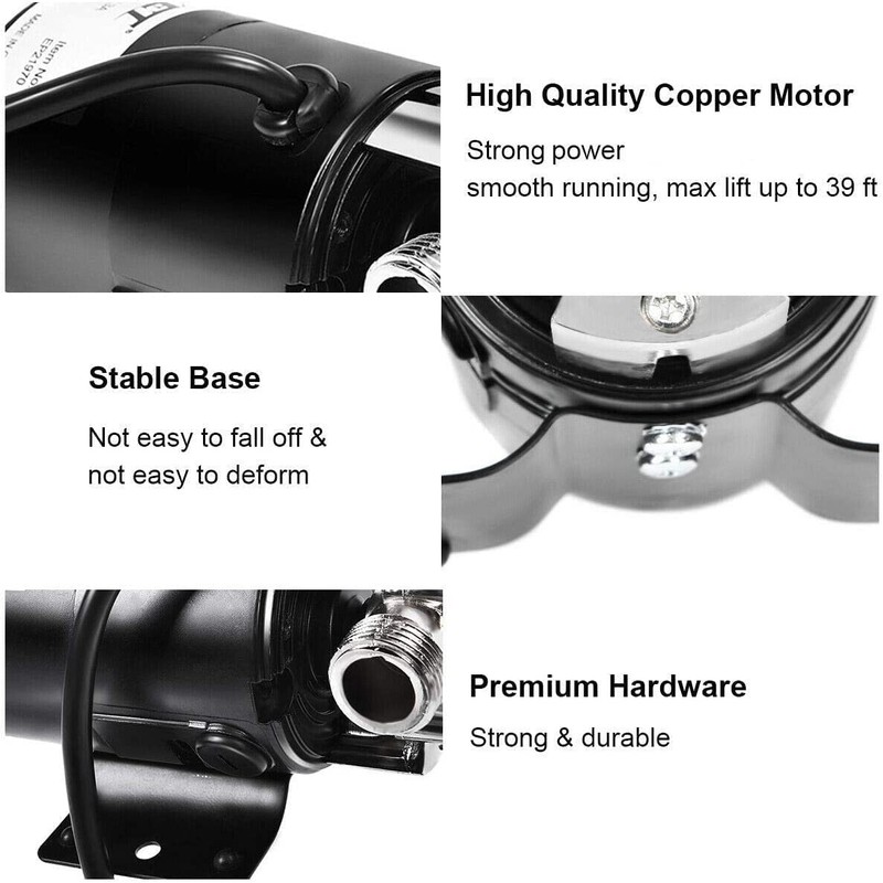 BOSEO Water Transfer Pump, 115V 1/10HP 330GPH Utility Water Pump
