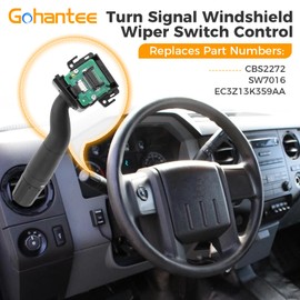 gohantee SW7016 Turn Signal Switch, Multi-Function Windshield Wiper Switch Compatible with 2013-2019 Ford F150 F250 F350 F450 F550 Super Duty Taurus, Replace EC3Z13K359AA CBS2272 SW7016