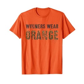 Vintage WINNERS WEAR ORANGE Leopard Print Team Color War T-Shirt