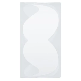 Hybsk 8cm x 4cm White Mustache Stickers Moustache Party Baby Shower Little Man Themed Father's Day Bow tie Party Labels Total 200 Per Roll (White)