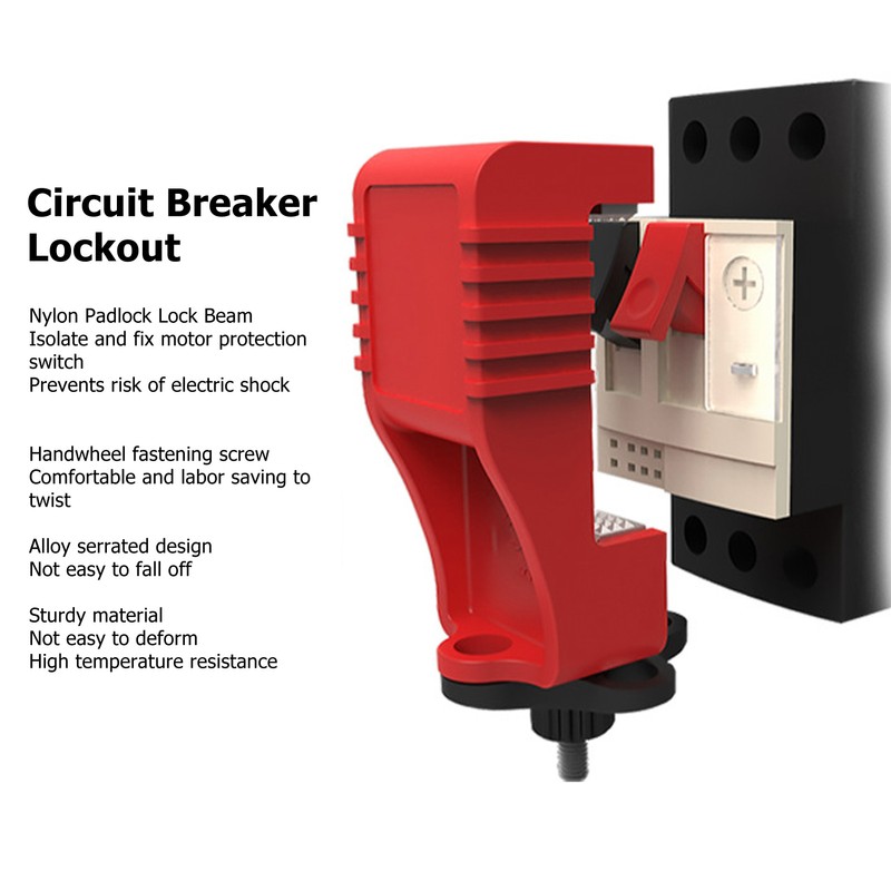 Lock Circuit Breaker Lockout Alloy Serrated Nylon Padlock 25mm Lockhole