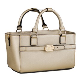 CRS Cross Rink Side Tote. Ice Skating Accessory Bag for Figure Skating, Roller and Inline Skaters, Ballet, Dance and Cheer. Organizes Guards, Water Bottle, Tissues, Phone. (Gold Tote)