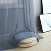 Dusty Blue Sheer Curtains 63 Inch Length for Bedroom 2