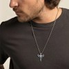 PELOVNY Bull Necklace 925 Sterling Silver Bull Sword Pendant Bull