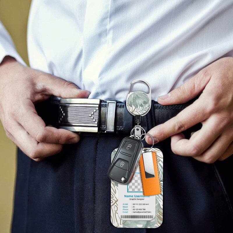 Badge Holder and Heavy Duty Retractable Clip,Id Card Holder Whit