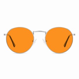 NSSIW Blue Light Glasses for Men and Women, Bluelight Glasses with Round Metal Frame and Anti Eye Strain (99%)