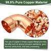YOKIVE 2 Pcs Elbow Copper Fitting, 90 Degree Copper Pipe