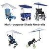 G4Free UPF 50+ Adjustable Beach Umbrella XL with Universal Clamp