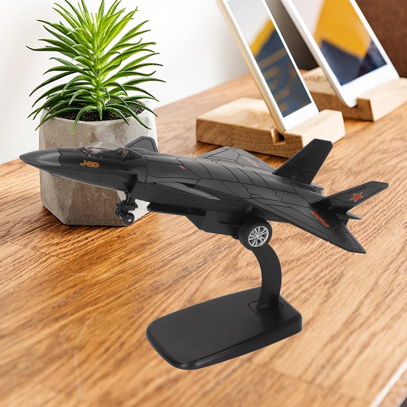 Metal Plane Model Crafted with Stand Accessories Decorative Alloy Metal
