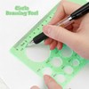 4 PCS Circle Stencil, Circle Template, Circle Ellipse Triangle Square