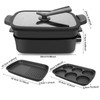 AEWHALE 3-in-1 Multifunctional Electric Grill,Electric Skillet Nonstick with Lids 1400W