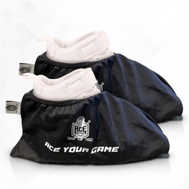 ACE HOCKEY Slide Board Booties for Smooth Gliding (Reusable, Washable) - Compatible with All Fitness/Hockey Slide Boards - Slip-Over-Shoe Design - One Size Fits All, Black, RHBF21