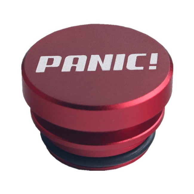 DEWHEL Universal Panic Cigarette Lighter Plug Cover Aluminum For Standard 12V (Panic Red)