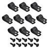 Rebower R Type Cable Clamp Wire Management Clips (With Screws)