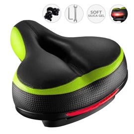 Roguoo Bike Seat, Most Comfortable Bicycle Seat Dual Shock Absorbing Memory Foam Waterproof Bicycle Saddle Bike Seat Replacement with Refective Tape for Mountain Bikes, Road Bikes