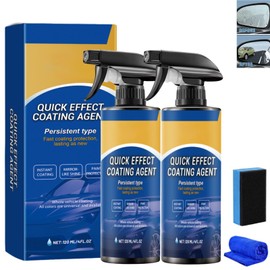 2PCS Quick Effect Coating Agent, New Quick Effect Coating Agent, 3 in 1 High Protection Quickly Car Coatings Spray, Car Scratch Wax Sprays Waterless Wash