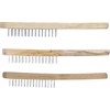 Kraftmann 85815 Wire Brush Set 3-Piece Wooden Handle 2-3-4 Rows