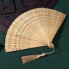 IMIKEYA Folding Hand Fan for Women: Wooden Bamboo Hand Fans