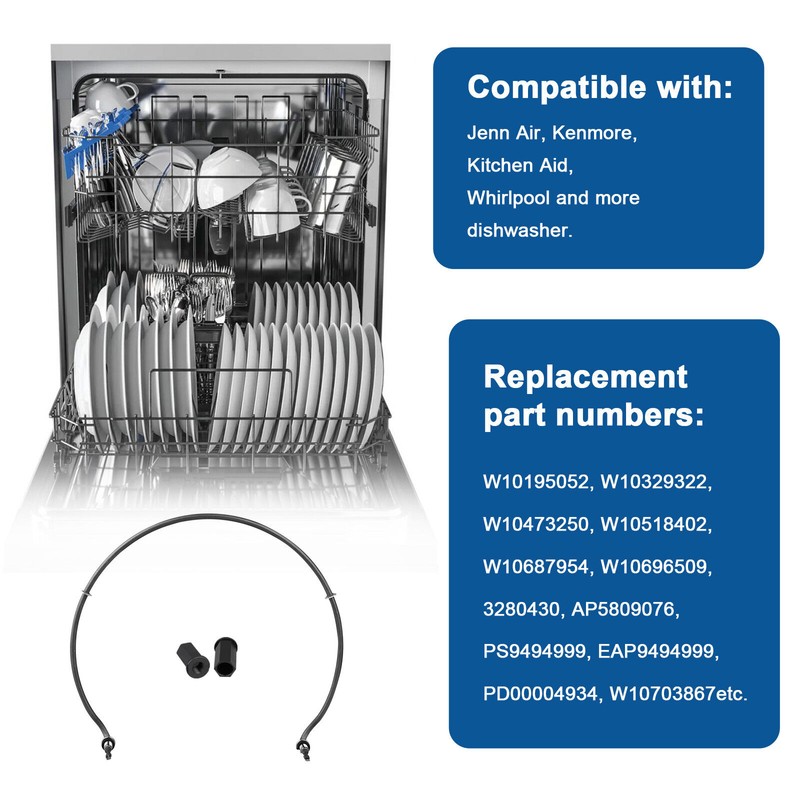 NSI Dishwasher Heating Element for Whirlpool, Kenmore, W10703867 W10329322 W10473250
