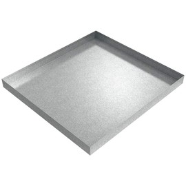 Washer Drip Pan - 32" x 30" x 2.5" - Galvanized Steel (Galvanized) | Water Damage Prevention | No Leak | Made in The USA | Welded Water Tight