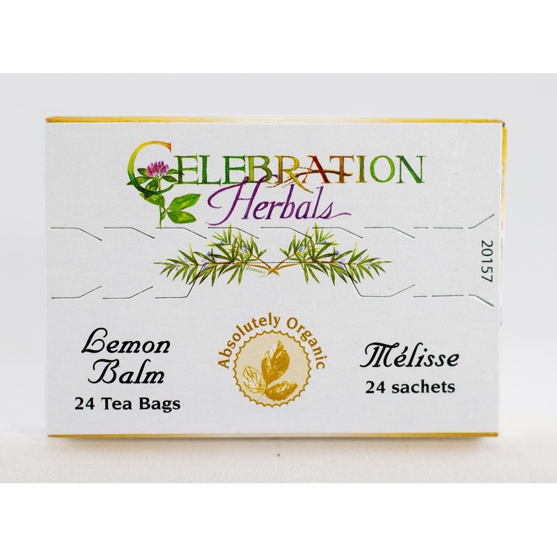 Celebration Herbals Lemon Balm Tea Bags, 24 Count