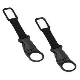 Gosknor 2pcs Hanging Bottle Buckle, 7.08 Inch Backpack Water Bottle Carabiner Water Bottle Belt Holder with Strap Portable Mineral Water Bottle Ring Clip Handle Keychain for Outdoor Event