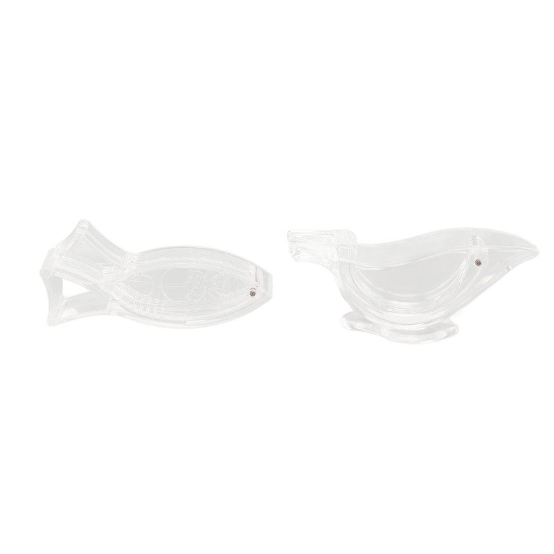 10Pcs Manual Lemon Juicer Transparent Safe Acrylic Fish Bird Shaped