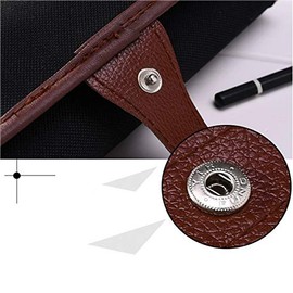 36 Holes Roll Up Wrap Canvas Pen Pencil Brush Case Sketching Holder Bags Pencil Holder Charcoal Pencils Rolling Pouch for Painter Artist Black