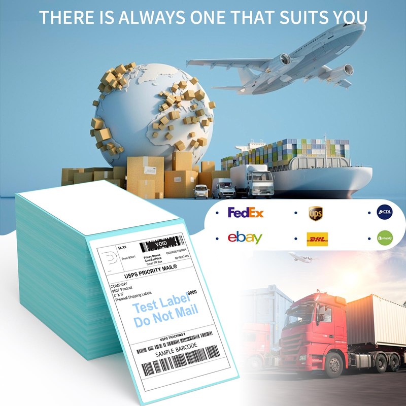 9527 Product Fanfold 4 x 6 Direct Thermal Labels with