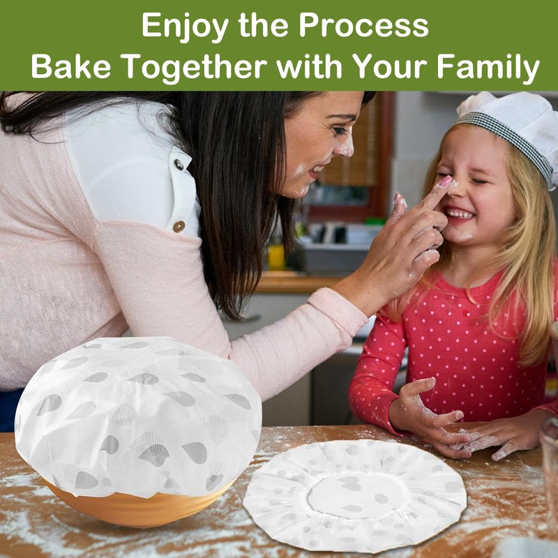 Wbgraceful 4Pcs Bowl Covers, Bread Proofing Cover with 3-4 Inch