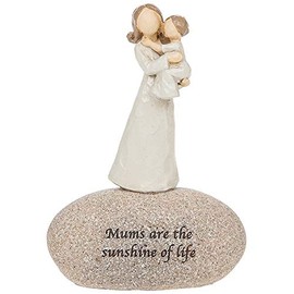 Angels Mum's are the sunshine of life Gift Sentimental Pebble Gift