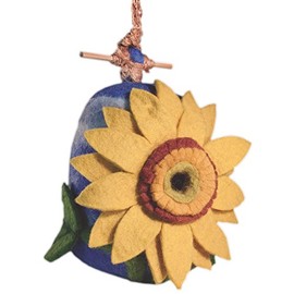 Global Crafts Wild Woolies Felt Birdhouse - Sunflower