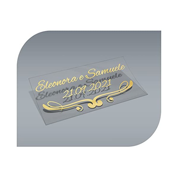 Personalised Name and Date Stickers Transparent Stickers for Invitations, Weddings,