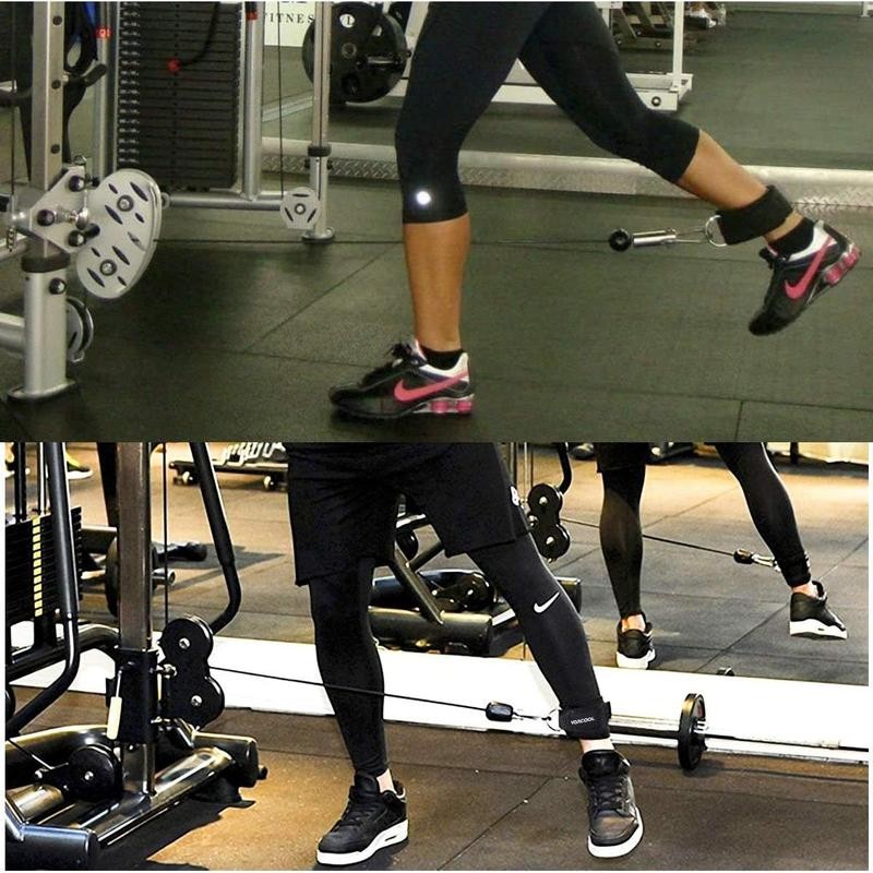 Padded Ankle Cable Straps for Cable Machine - Glute Leg