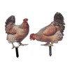 Doact Pack of 2 Chicken Garden Stakes, Handmade Chicken Lawn
