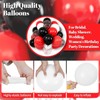 68Pcs Black Red White Latex Balloons 12 Inch with Black