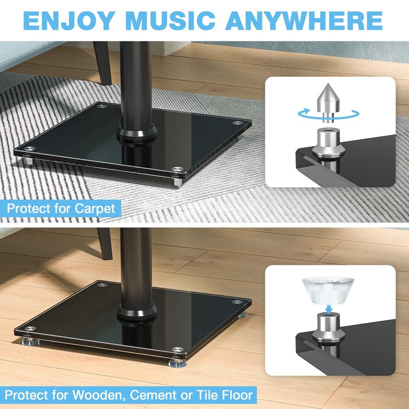 Universal Speaker Stands Pair 32.4-43 Inch Height Adjustable Stands for