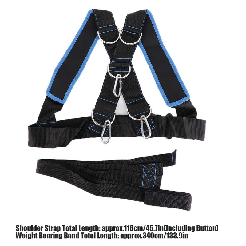 DAUERHAFT Resistance Strap Band, Nylon Metal Multipurpose Training Sledge Belt