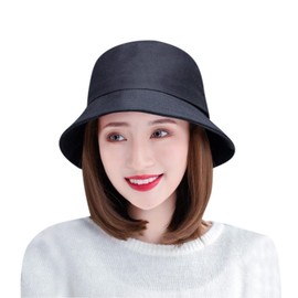 Wig, Hat Wig, Integrated Hat, Hat with Hair, Bucket Hat with Hair, Women's Long, Neckline Medium, Short Wig Wig, Cute, Small Face Effect, Sun Protection, UV Protection, Heat Resistant, Breathable,