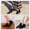 SKHAOVS 4 Pairs of Black Ruffle Socks for Women, Ankle