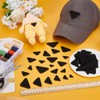 FINGERINSPIRE 240PCS Felt Noses for Dolls 6 Sizes Black Felt