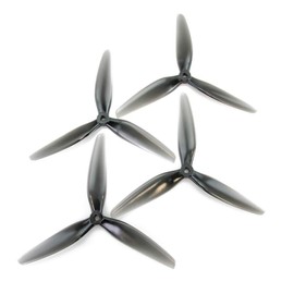HQProp 7X4X3 3 Blade Propeller POPO 4 Pieces Poly Carbonate Light Grey 7 Inch