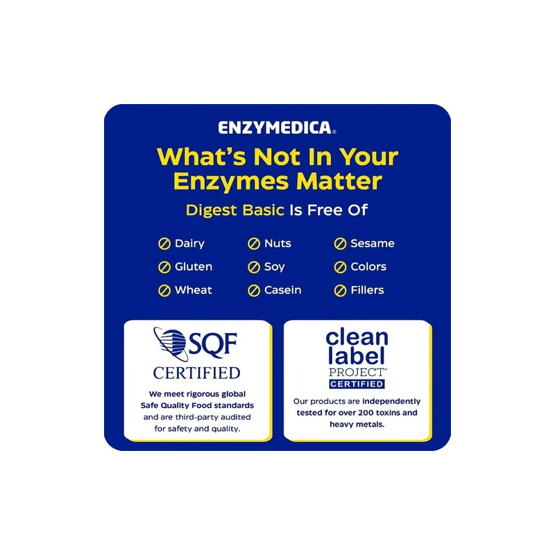 Enzymedica Digest Basic Cápsulas Enzimas Digestivas Suplemento
