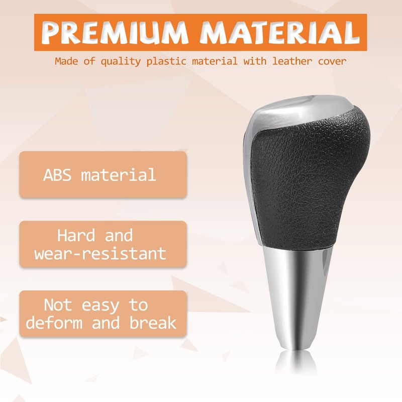 VKGUG Black Silver Gear Shift Knob Shifter Compatible with Toyota