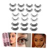Baluue 10 Pairs Natural Look False Lashes Rhinestones Eyelash Extensions