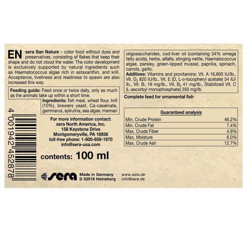 Sera San Nature Food, 0.8 oz.