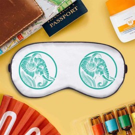 'Elephant Wearing Headphones' Sleep/Travel Eye Mask (EY00022412)