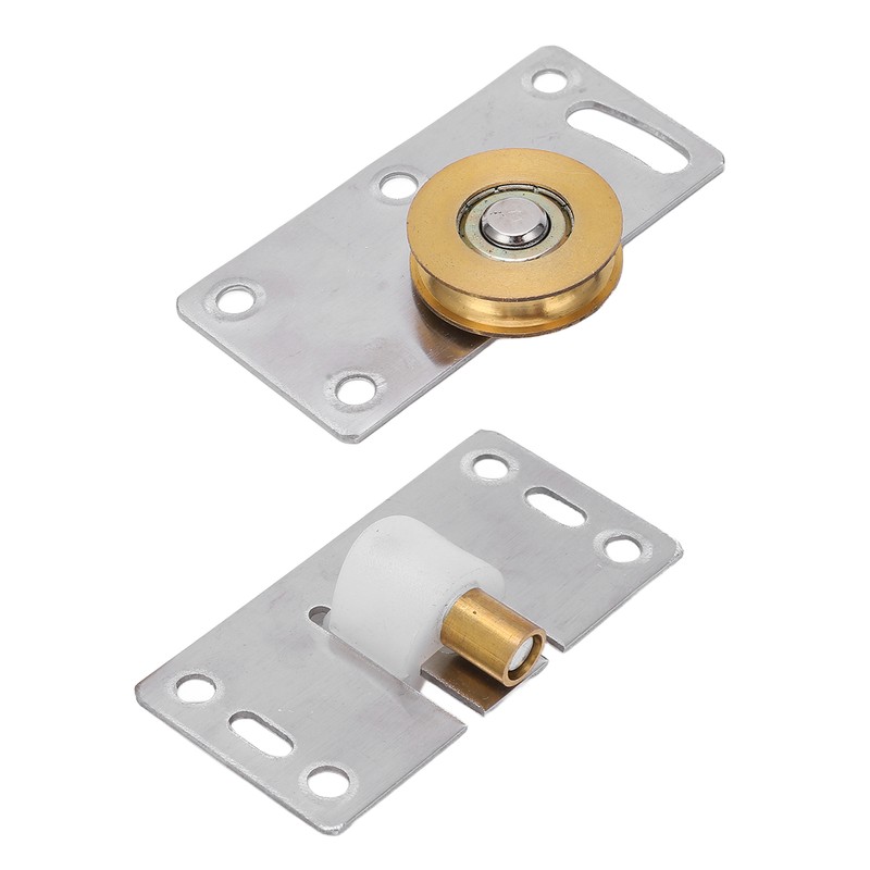 2 Sets Sliding Door Roller Brass Stainless Steel Pulley for