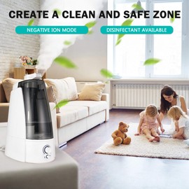 TRY & DO Plant Humidifier Indoor Double Nozzle Multi Air Humidifier with Negative Ion Mode 5L large Air Humidifier Baby Humidifiers for Nursery Auto Shut Off